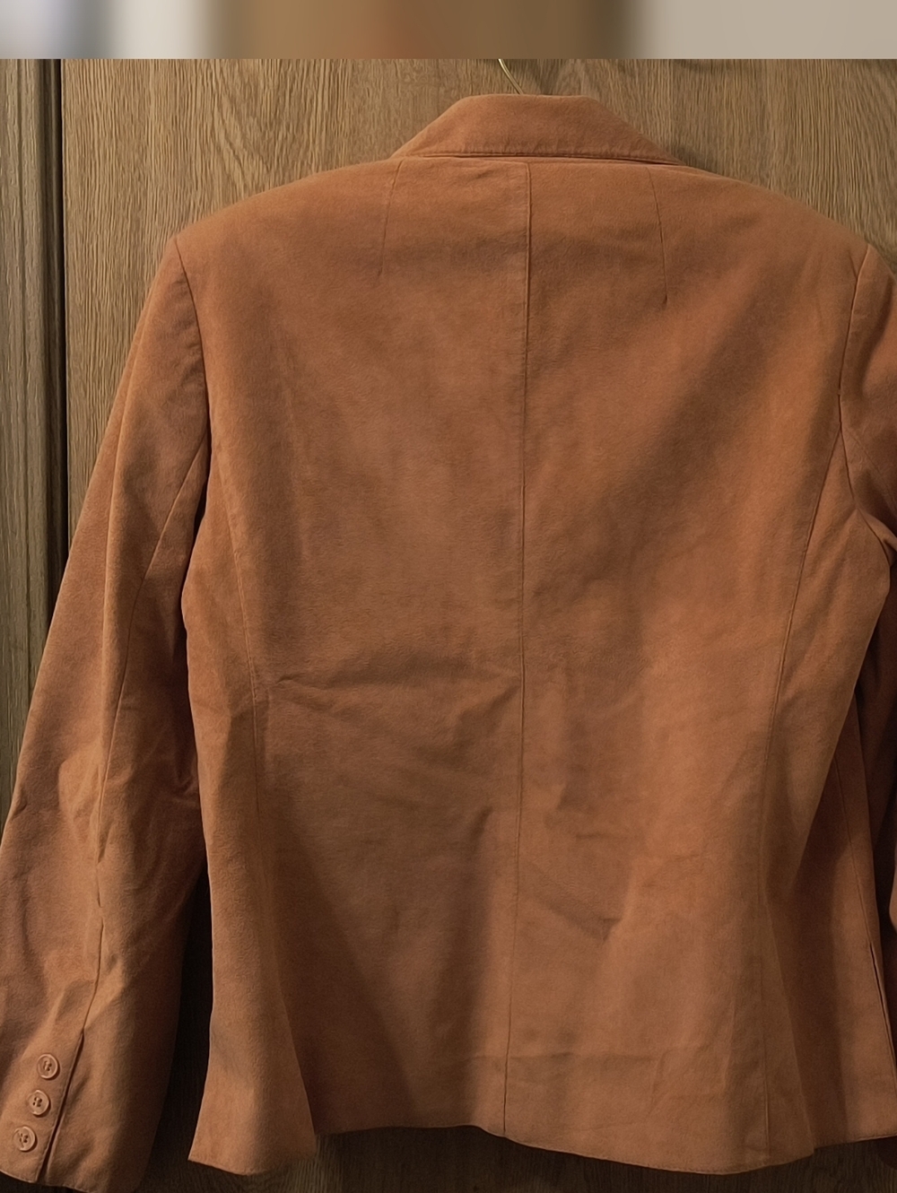 Vtg Samuel Robert by Peter Hatsi Androu Ultrasuede Blazer Camel Tan Size 14 - Picture 2 of 8